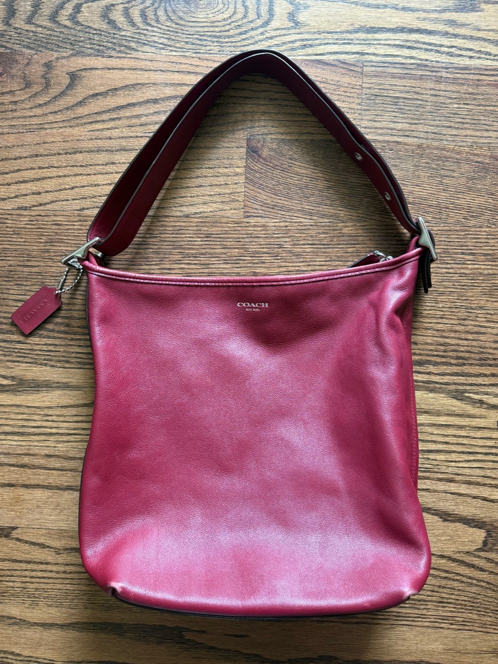 Coach Vintage Legacy Red Leather Shoulder Bag